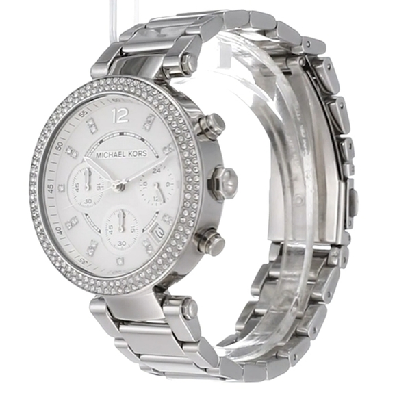 NWT Michael Kors Women's Parker Silver-Tone Watch  - Picture 10 of 13